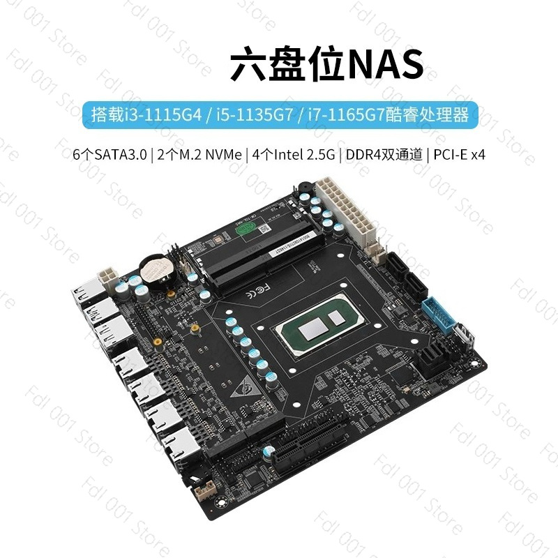 Nas Motherboard N100 6 Sata - Placa-mãe NAS N5105 8505 N100 N305
